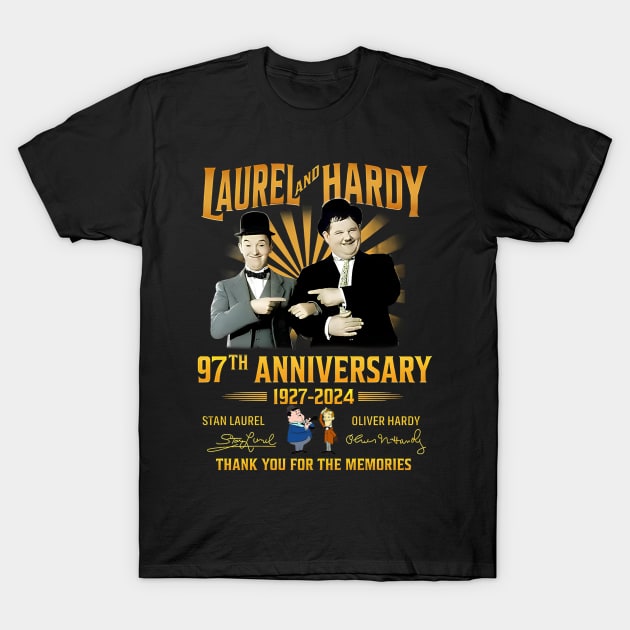 97th anniversary Laurel & Hardy T-Shirt by subsystemflamingo